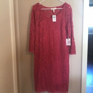 Jessica Simpson Maternity Rose Lace Dress